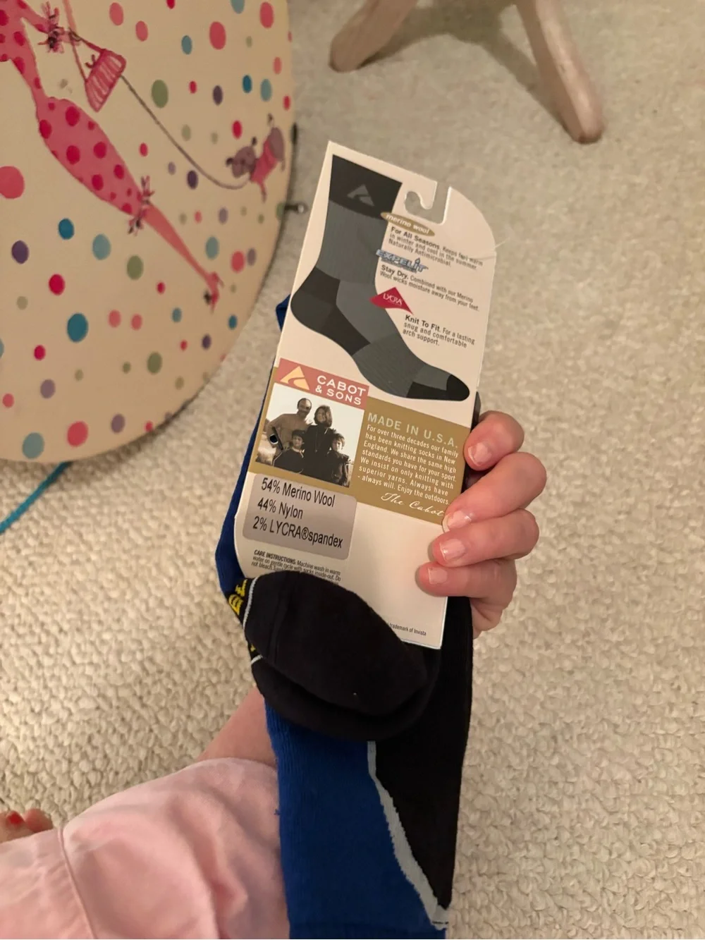 Cabot & Sons nwt $28 Merino Wool Ski & Ride Athletic Socks black size 10-13 Men’